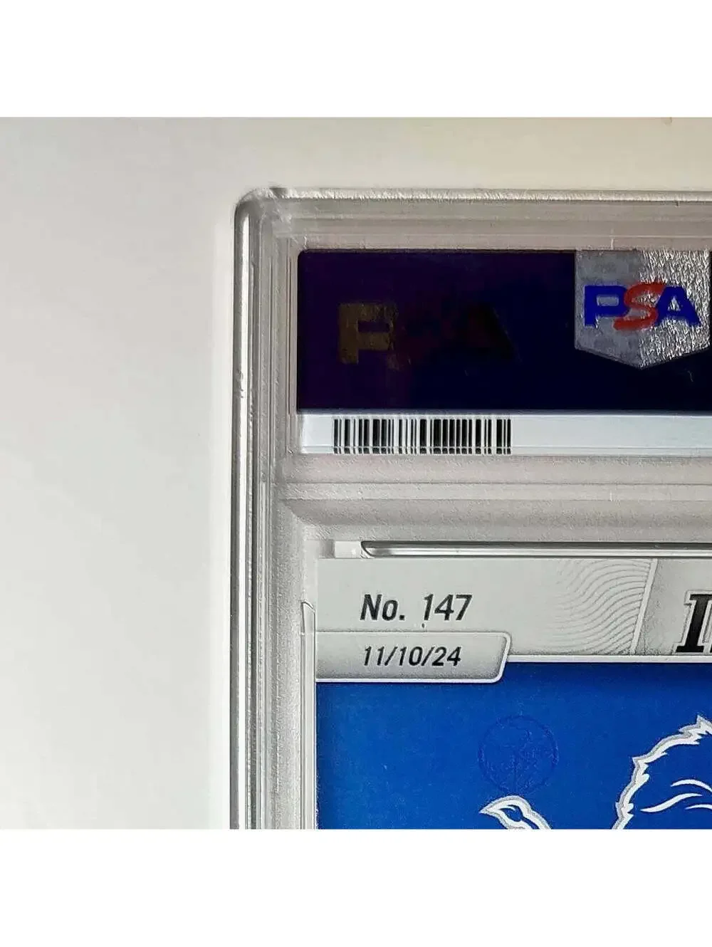 Jake Bates Rookie 2024 Panini NFL #147 Detroit Lions PSA 9 Auto 9